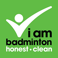 I am badminton, honest and clean logo by BWF